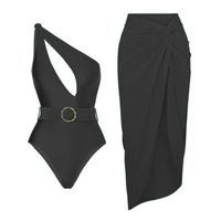 Women's Simple Style Solid Color Hollow Out Backless One Piece Swimwear main image 2