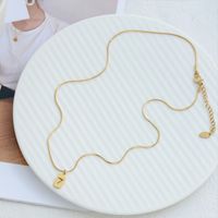 304 Stainless Steel 18K Gold Plated Simple Style Plating Hollow Out Number Square Pendant Necklace main image 3