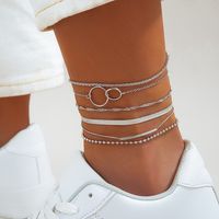 Simple Style Geometric Double Ring Iron Copper Wholesale Anklet main image 3