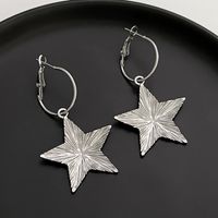 1 Pair Simple Style Geometric Star Plating Alloy Drop Earrings main image 3