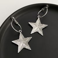 1 Paire Style Simple Géométrique Star Placage Alliage Boucles D'oreilles main image 5