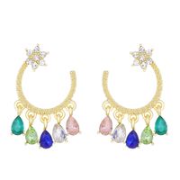 1 Pair Ig Style Vintage Style Geometric Water Droplets Plating Alloy Ear Studs sku image 1
