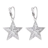 1 Paire Style Simple Géométrique Star Placage Alliage Boucles D'oreilles main image 6