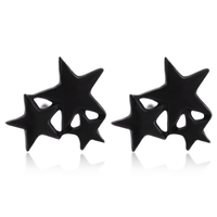 1 Paire Style Simple Géométrique Star Placage Alliage Boucles D'oreilles sku image 3