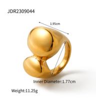 304 Stainless Steel IG Style Plating Solid Color Rings main image 2