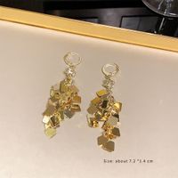 1 Pair Simple Style Commute Solid Color Tassel Alloy Drop Earrings main image 2