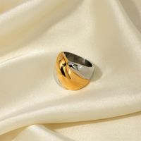304 Stainless Steel 18K Gold Plated Casual Simple Style Plating Geometric Rings main image 3