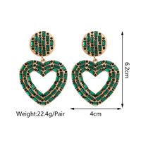 1 Pair Elegant Luxurious Lady Heart Shape Plating Inlay Zinc Alloy Rhinestones Drop Earrings main image 4