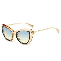 Casual Color Block Pc Cat Eye Full Frame Women's Sunglasses sku image 3