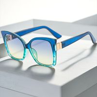 Elegant Simple Style Gradient Color Leopard Pc Cat Eye Full Frame Women's Sunglasses main image 1