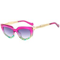Basic Simple Style Color Block Pc Cat Eye Full Frame Women's Sunglasses sku image 2