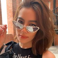 Casual Color Block Ac Cat Eye Full Frame Women's Sunglasses main image 7