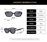 Simple Style Color Block Tac Oval Frame Full Frame Women's Sunglasses main image 2