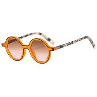 Einfacher Stil Farbblock Pc Runder Rahmen Vollbild Sonnenbrille Der Frauen sku image 5