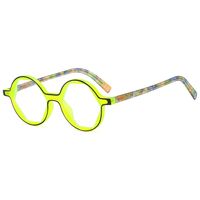 Einfacher Stil Farbblock Pc Runder Rahmen Vollbild Sonnenbrille Der Frauen sku image 7