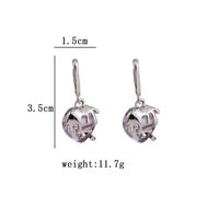 1 Pair Ig Style Heart Shape Inlay Alloy Rhinestones Drop Earrings main image 5
