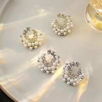1 Pair Modern Style Round Alloy Earrings main image 2