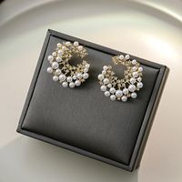 1 Pair Modern Style Round Alloy Earrings main image 8