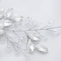 Women's Princess Wedding Geometric Color Block Artificial Pearl Alloy Glass Handmade Hair Combs main image 7