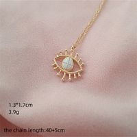 Retro Eye Copper Pendant Necklace Plating Copper Necklaces main image 3