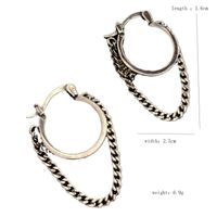 1 Pair Vintage Style Geometric Solid Color Alloy Hoop Earrings main image 2