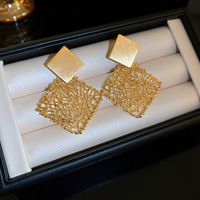 1 Pair Vintage Style Argyle Alloy Drop Earrings main image 4