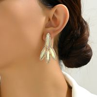 1 Pair Luxurious Shiny Geometric Plating Inlay Zinc Alloy Glass Drop Earrings main image 6