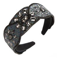 Women's Elegant Luxurious Geometric Cloth Inlay Rhinestones Glass Beads Hair Band sku image 4