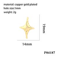 Simple Style Cross Copper Enamel Plating Inlay Zircon 18k Gold Plated Charms sku image 12