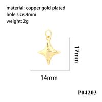 Simple Style Cross Copper Enamel Plating Inlay Zircon 18k Gold Plated Charms sku image 4