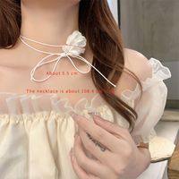 Elegant Flower Cloth Gauze Wax Rope Women's Choker sku image 14