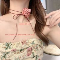 Elegant Flower Cloth Gauze Wax Rope Women's Choker sku image 15