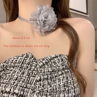 Elegant Flower Cloth Gauze Wax Rope Women's Choker sku image 7