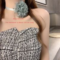 Elegant Flower Cloth Gauze Wax Rope Women's Choker sku image 9