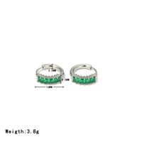1 Pair Simple Style Geometric Plating Inlay Stainless Steel Zircon Earrings sku image 4
