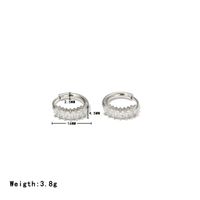 1 Paar Einfacher Stil Geometrisch Überzug Inlay Rostfreier Stahl Zirkon Ohrringe sku image 2