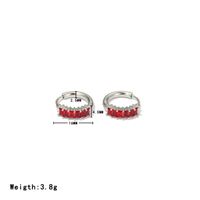 1 Pair Simple Style Geometric Plating Inlay Stainless Steel Zircon Earrings sku image 3
