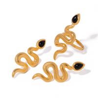 304 Stainless Steel IG Style Vintage Style Plating Snake Jewelry Set main image 3