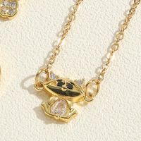 Wholesale Simple Style Roman Style Solid Color Stainless Steel Copper Plating Inlay Zircon Pendant Necklace main image 8