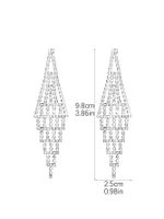 1 Par Elegante Geométrico Gotitas De Agua Forma De Corazón Enchapado Embutido Aleación Diamantes De Imitación Pendientes De Gota sku image 5