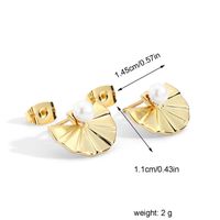 1 Pair Baroque Style Sweet Oval Water Droplets Plating Inlay Copper Shell 18k Gold Plated Ear Hook main image 2