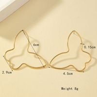 1 Pair Casual Lady Streetwear Butterfly Plating Alloy 14k Gold Plated Ear Studs main image 6