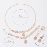 Simple Style Gold Coin Copper 18k Gold Plated Jewelry Set In Bulk sku image 1