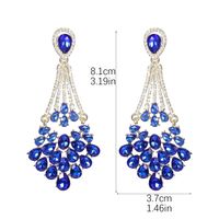 1 Paire Élégant Géométrique Bloc De Couleur Placage Incruster Alliage Strass Zircon Boucles D'oreilles main image 2