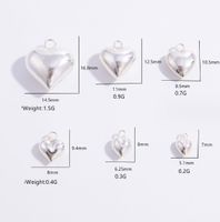 Simple Style Geometric Heart Shape Sterling Silver Plating 18k Gold Plated Charms main image 2