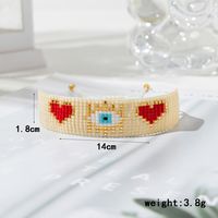 Elegant Glam Devil's Eye Heart Shape Arrow Polyester Glass Knitting Women's Bracelets main image 4