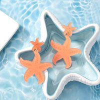 1 Pair Ig Style Sweet Starfish Plating Resin Drop Earrings main image 4