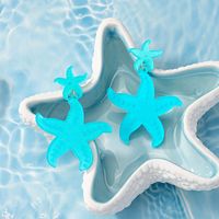 1 Pair Ig Style Sweet Starfish Plating Resin Drop Earrings main image 6