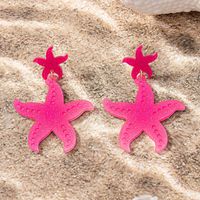 1 Pair Ig Style Sweet Starfish Plating Resin Drop Earrings main image 5
