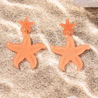 1 Pair Ig Style Sweet Starfish Plating Resin Drop Earrings main image 7